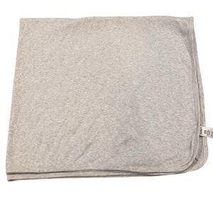 Carters Gray Marled Light Baby Blanket Thin Jersey Knit Stretch Cotton Boy
